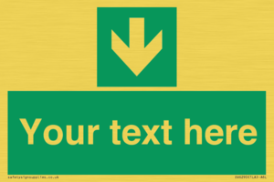 Safe condition Custom arrow down sign